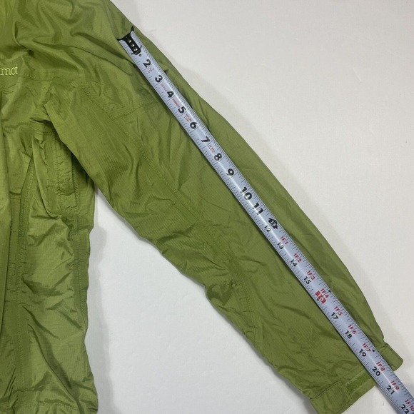 Marmot Jacket Womens Small Green Nylon Full Zip Hooded Coat Windbreaker Pockets - Picture 7 of 11